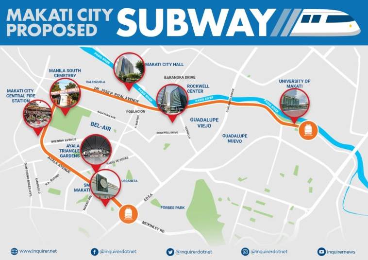 Construction of Makati City subway system to start in December